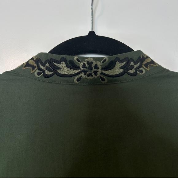 Figue Matilda Green Shift Dress Embroidered Size Small - Picture 6 of 12